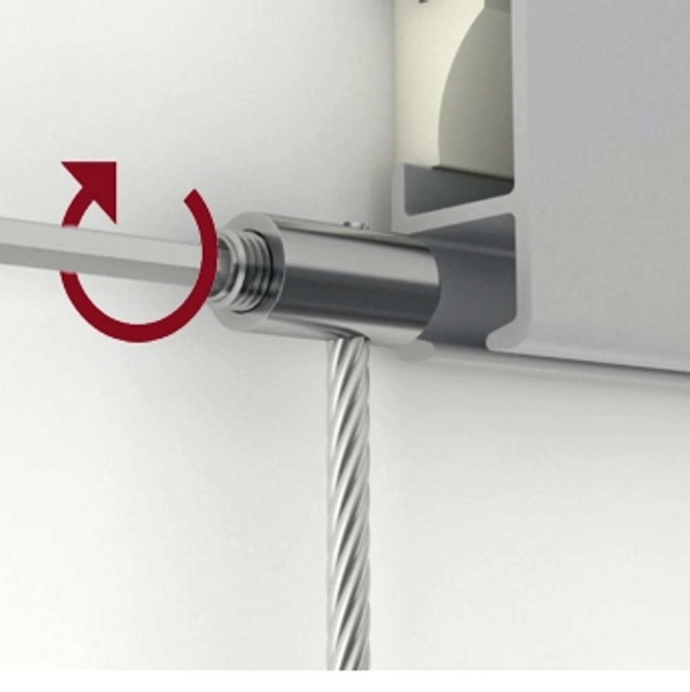 Kit Cuelga Tornillo Acero Cable - Imagen 2
