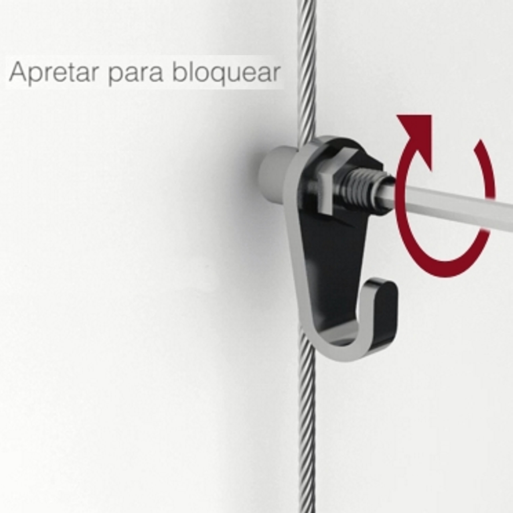 Kit Cuelga Tornillo Acero Cable - Imagen 5